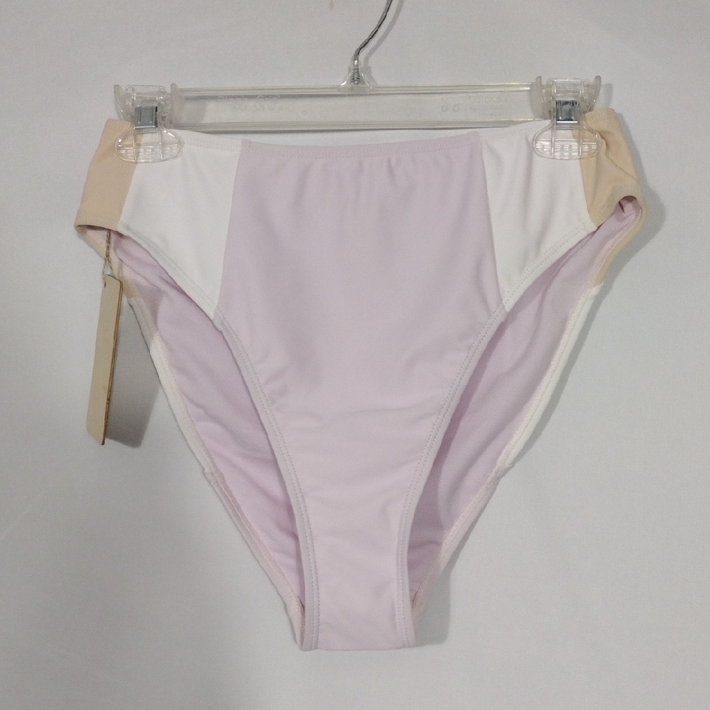 NWT Cabana Del Sol Color Block Bikini High Waist Bottom